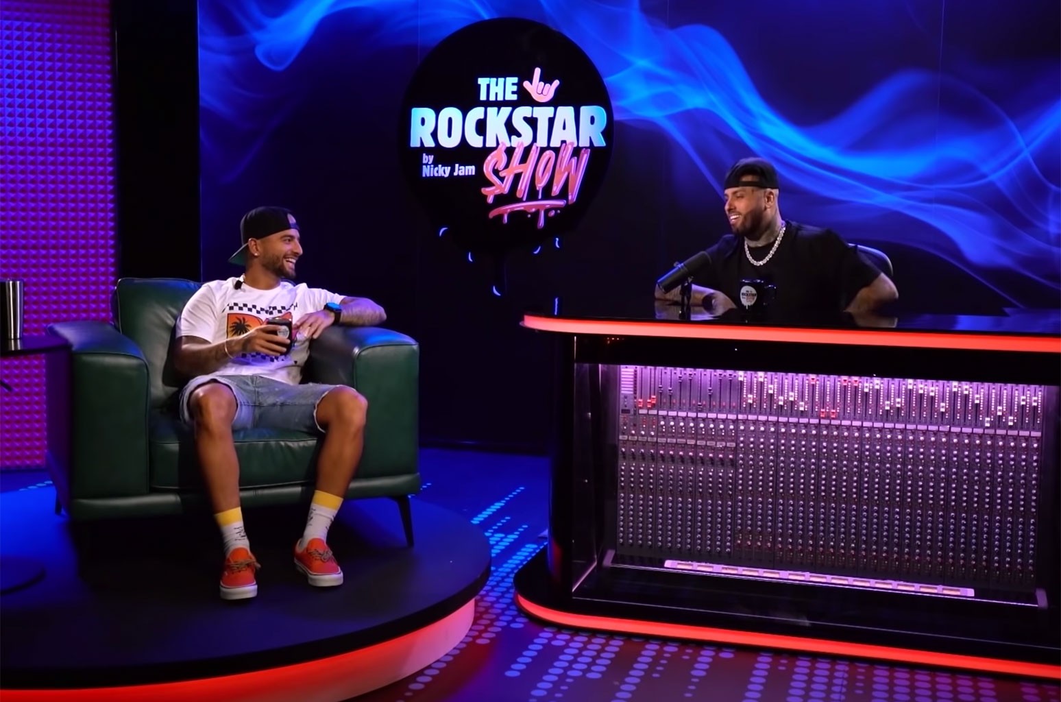 Nicky Jam Debuts Talk Show With Special Guest Maluma and Many More Stars